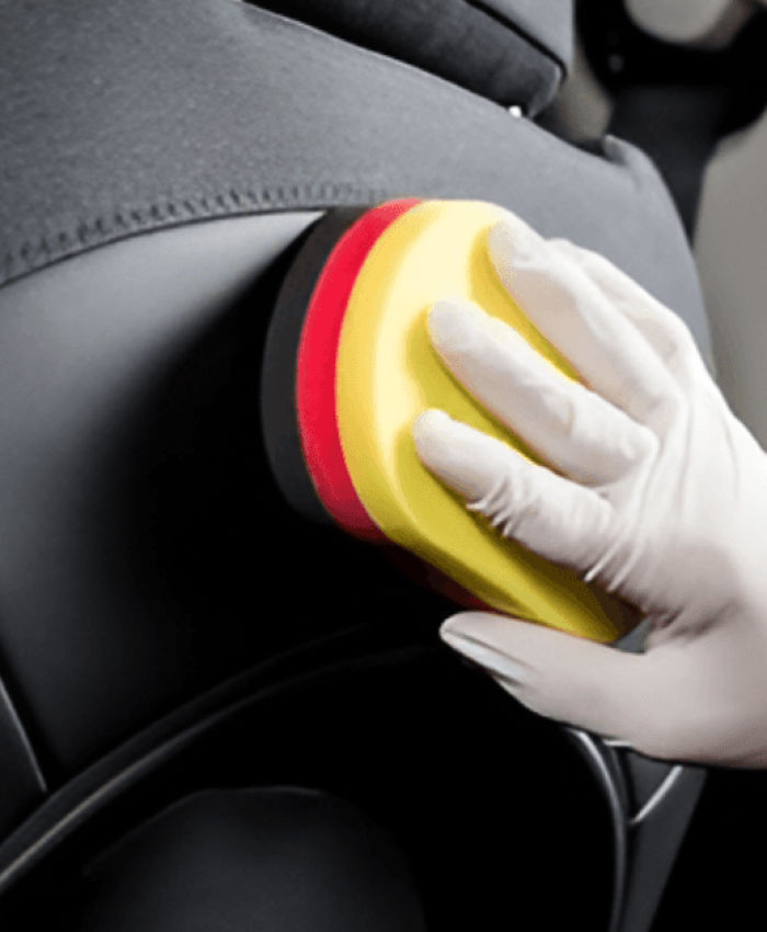 How to clean leather car seats with household products.